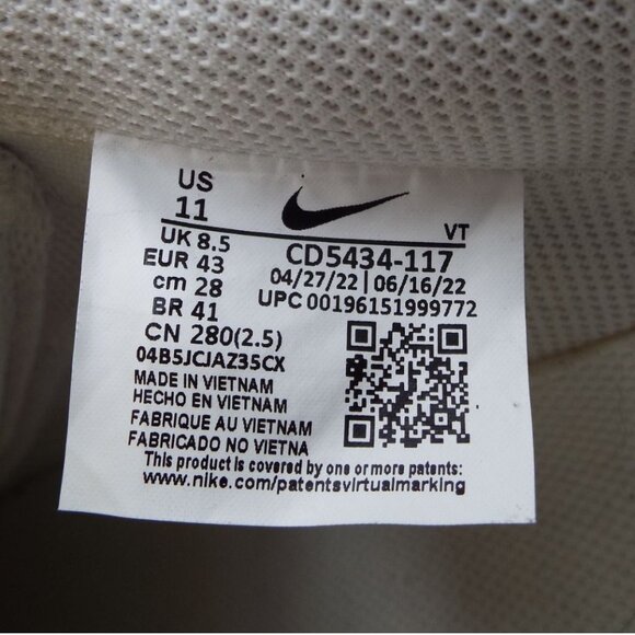 Nike Court Vision Low Sail Oxen Brown Yellow Leather Sneakers CD5434-117 - Picture 9 of 12